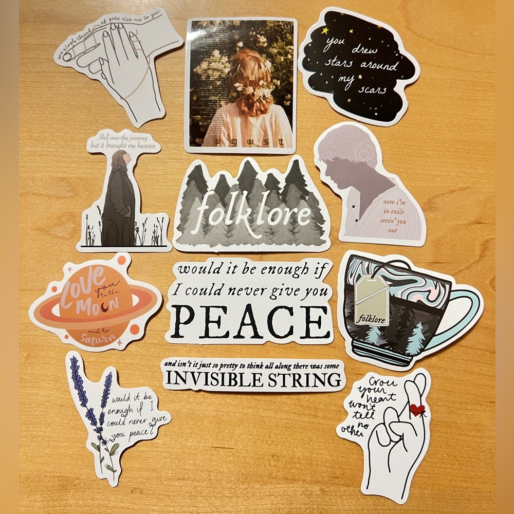 Taylor Swift Folklore Era Sticker Set #2 (12)